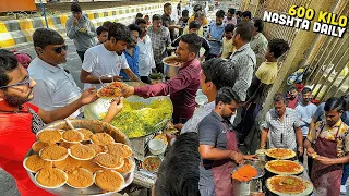 INCREDIBLE Indian Street Food 😍 Ramji Shamji Samose Chole, Vicky तरी Poha, सिगड़ी Dosa, सम्बर Samosa