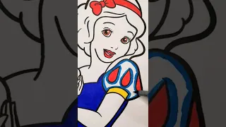 SNOW WHITE Coloring Page DISNEY #Coloring #princess #princesscoloring #markers #disnyprincess