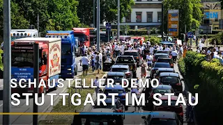 Gegen Corona-Auflagen: Schausteller-Demo legt Verkehr in Stuttgart lahm
