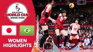 JAPAN vs. BRAZIL - Highlights | Women's Volleyball World Cup 2019