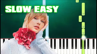 Taylor Swift - Cornelia Street (Slow Easy Piano Tutorial) (Anyone Can Play)