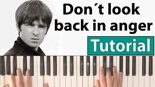 Como tocar "Don´t look back in anger"(Oasis) - Piano tutorial, partitura y Mp3