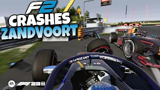 REALISTIC F2 CRASHES ZANDVOORT!