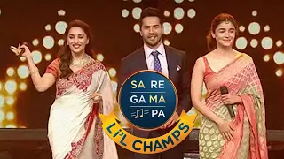 Sa Re Ga Ma Pa Li'l Champs | Madhuri, Alia & Varun Perform On Ghar More Pardesiya Song | Zee Tv