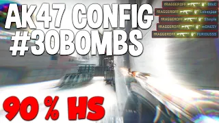 BEST CSGO CONFIG FOR AK47 IN THE WORLD 🔥 90% HS #30BOMBS (csgo montage)
