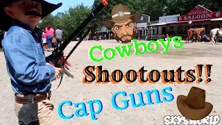 Cap Gun Cowboy Shootouts at Wild West City!!!!