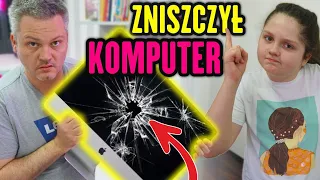 TATA ZNISZCZYŁ MÓJ KOMPUTER 😥 KONIEC NAUKI ❗ MISIA I JA