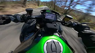 Kawasaki Z H2 SE - Corners and Wheelies (Raw Video-Only engine sound)