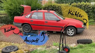 Vectra A - Kühler neu (Automatik mit Ölkühler), Auspuff neu (Mittelschalldämpfer), Räder (Chaos!)