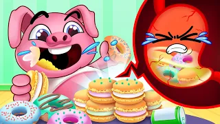 Don't Overeat Song | Good Habits | Funny Kid Songs & Nursery Rhymes By Bowbow
