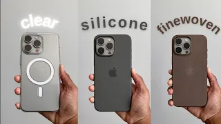 Apple Silicone vs FineWoven vs Clear Case for iPhone 15 Pro Max | Which Should You Buy?