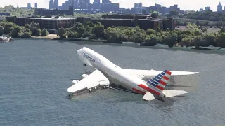 SHAKEN at LOGAN airport, BOSTON - American Boeing 747