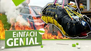 E-AUTO-BRÄNDE mit dem LÖSCHSACK bekämpfen! 🚒🔥 | Einfach genial | MDR