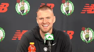 Boston Celtics' Kristaps Porzingis Interview Before NBA Finals Against Dallas Mavericks