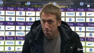 "I can't hear what you're saying at all." 😂🤣 Graham Potter's short but sweet post-match interview!