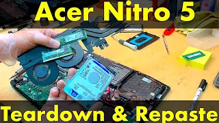 How to: Acer Nitro 5 Teardown (Nitro 5 AN515-51) & Fan Re-paste Thermal Liquid