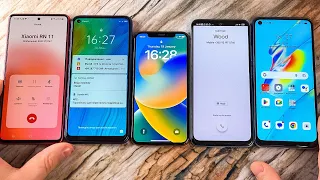 Samsung Note 10 + Blackview A90 + iPhone Xs + Xaomi Note11 + OPPO A54 Boot Animation & Incoming call