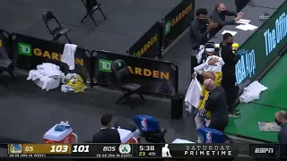 Juan Toscano Anderson Leaves the Game after Diving on Scorers' Table