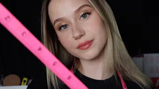 ASMR Relaxing Face Measuring (Whispered, Inaudible)