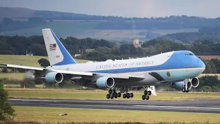 US Air Force One Boeing VC-25A take off in Zurich switzerland - Bye Bye Mr. President