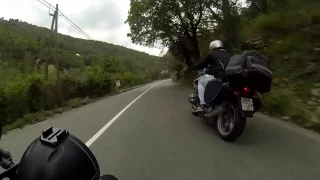 Moto Guzzi V65 and BMW R1150R - Route de Ventimille