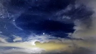 夜明けの星空（ペルセウス座流星群）