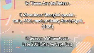 Miraculous Season 4 and Specials Dates Confirmed