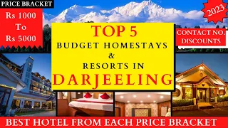 Top 5 Best Budget Resorts In DARJEELING | Rs 1000 to 5000 | Darjeeling Hotels And Homestays