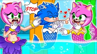 Little Mermaid Amy Challenge! Rescue Baby Sonic!!! - Sonic the Hedgehog 2 Animation