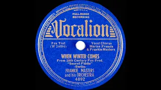 1939 Frankie Masters - When Winter Comes (Berlin) (Marian Francis & Frankie Masters, vocal)