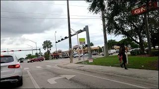 Driving  In Lauderhill Florida USA Road tour