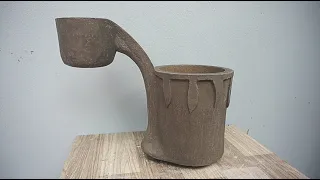 Simple cement idea - create a unique beautiful potted plant from cement