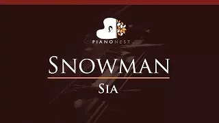 Sia - Snowman - HIGHER Key (Piano Karaoke / Sing Along)