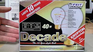 The Decade Bulb: Incandescent light bulbs that last longer than LEDs