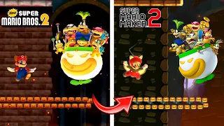 New Super Mario Bros. 2 Final Castle Remade in Super Mario Maker 2