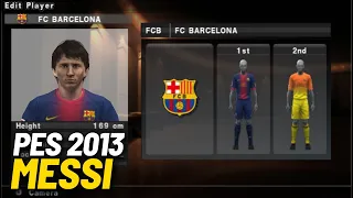 MESSI • Player stats • FC Barcelona • PES 2013 PS2