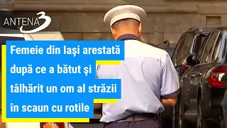 Femeie din Iaşi arestată după ce a bătut şi tâlhărit un om al străzii în scaun cu rotile