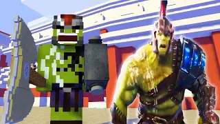 Thor Ragnarok - Thor vs Hulk - Full Fight Scene (Minecraft Version)