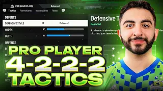 PRO PLAYER GADAMOU RANK 1 META 4222 FORMATION & CUSTOM TACTICS | FC 24 ULTIMATE TEAM