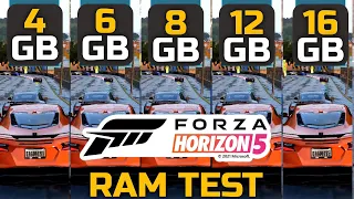 Forza Horizon 5 ► 4GB vs 6GB vs 8GB vs 12GB vs 16GB | Ram Test