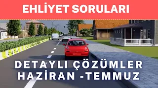 ÖNEMLİ 💯/2022 HAZİRAN - TEMMUZ EHLİYET SINAVI SORULARI / EHLİYET SINAV SORULARI 2022