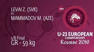 1/8 GR - 59 kg: M. MAMMADOV (AZE) df. Z. LEVAI (SVK) by TF, 8-0