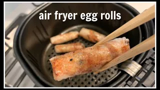 AIR FRYER EGG ROLLS w/Rice Paper | Quarantine Cooking | House of X Tia