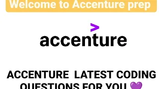 Accenture coding questions for 2022-2023 batch