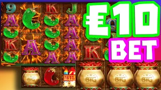 EXTRA CHILLI 🌶️ BONUS BUYS BIG WIN OMG €10 BET 24 SPINS 🔥INSANE SESSION NON STOP FREE SPINS‼️😱