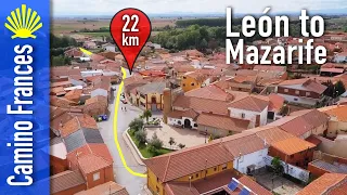 Camino Frances Map 21 | León | León to Mazarife 21.6 km