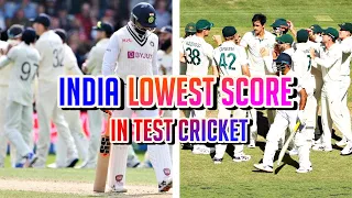 India Lowest Scores in Test Matches | India All Out for 36 Runs | IND vs ENG