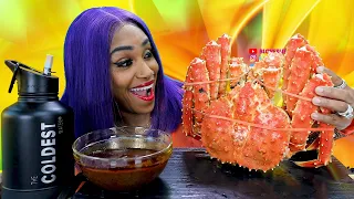 Seafood Boil with Curtis the Crab Whole King Crab mukbang