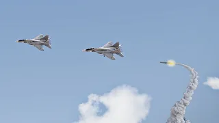 Minutes of life!!! A Russian Mig-29 was repulsed by a Ukrainian military missile.