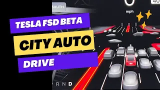 Tesla FSD Drive - Full Self Drive City Test